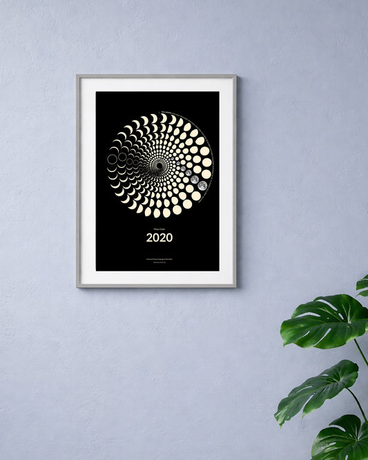 Moon Code Poster on wall Space Exploration Era wall decoration