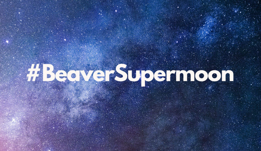 Beaver Supermond 2025 über Berlin mit Lunar Circles Kunst