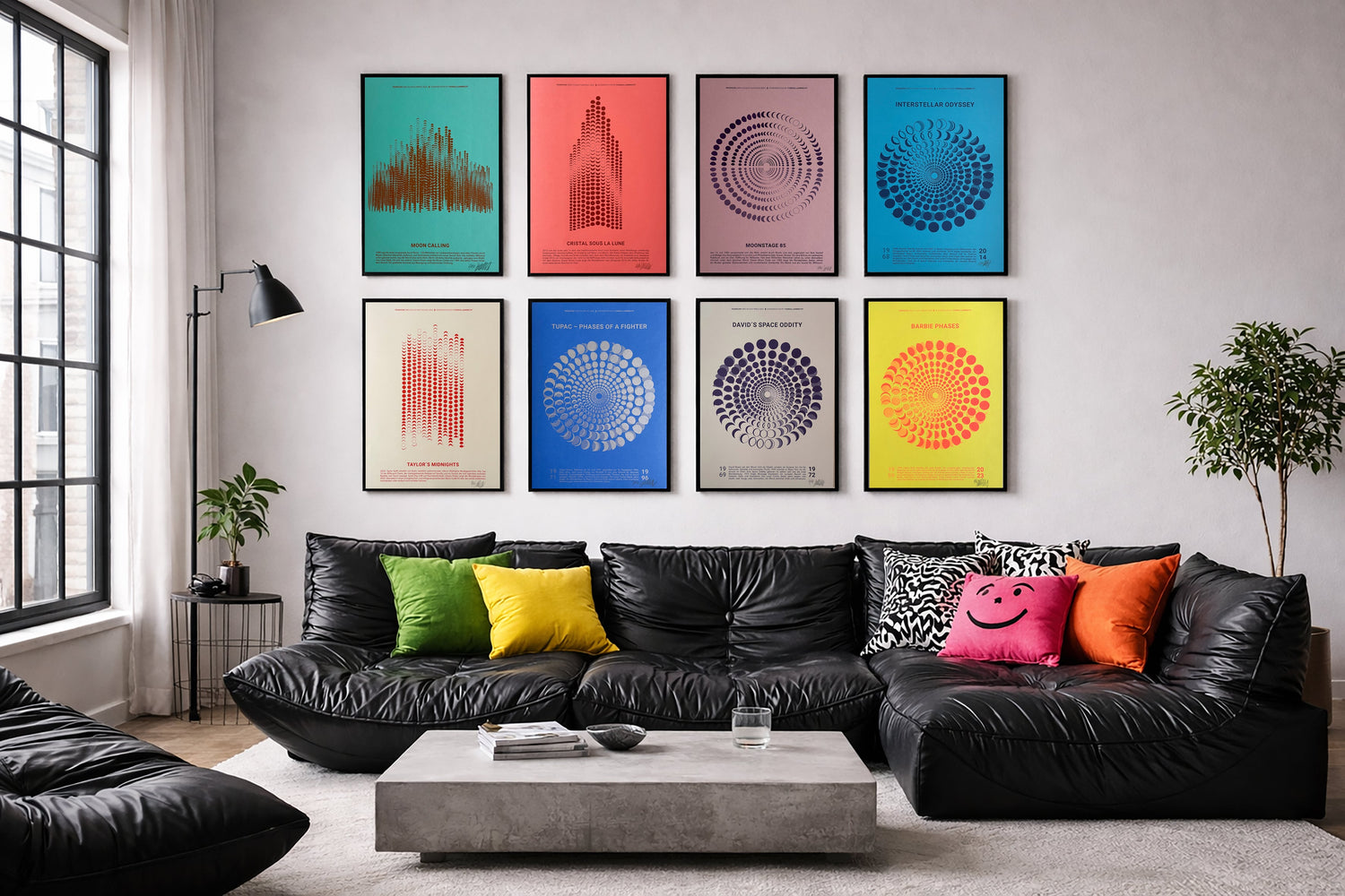 Sonderedition, Plalakt, Mondphasen Muster auf Fedrigoni Special Paper. Sammlerstücke.