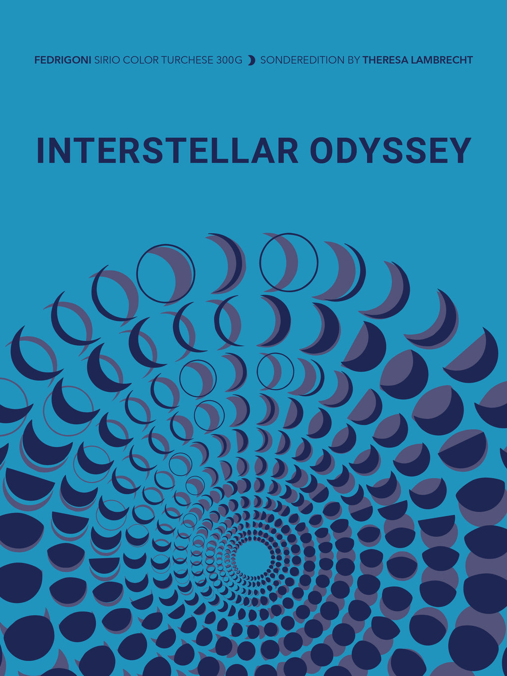 Mondphasen Poster 1968 und 2014 – Interstellar Odyssey Edition. Limitierter Moon Code von Theresa Lambrecht. Gedruckt auf Fedrigoni Künstlerpapier.