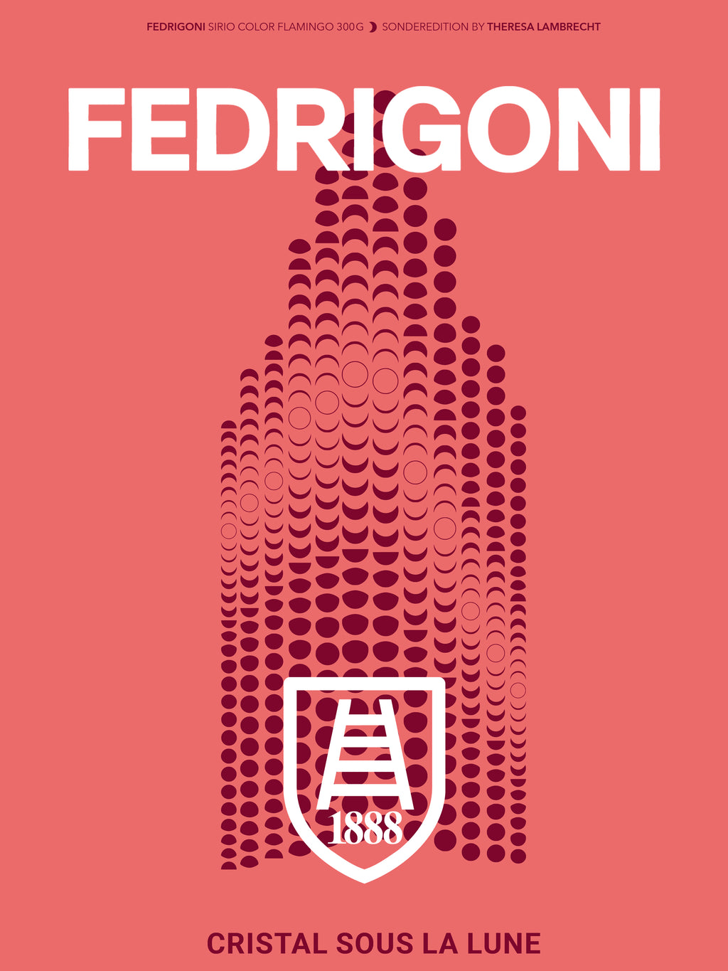 Mondphasen Poster 2012 auf Fedrigoni Papier mit Bezug zu Louis Roederer Cristal Champagner, biodynamisch angebaut im Mondzyklus, limitierte Kunstedition.