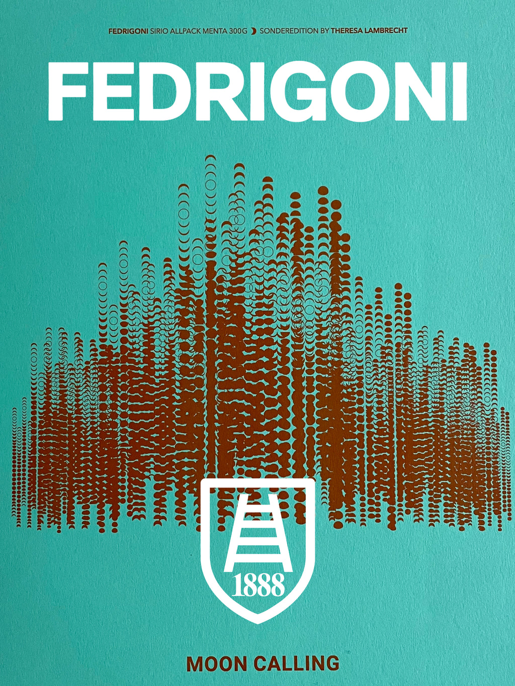 Limitierter Kunstdruck der Mondphasen 1989 auf Fedrigoni Papier. Inspiriert von der ersten Loveparade und dem Berliner Mauerfall. A3 Poster Design. Theresa Lambrecht.