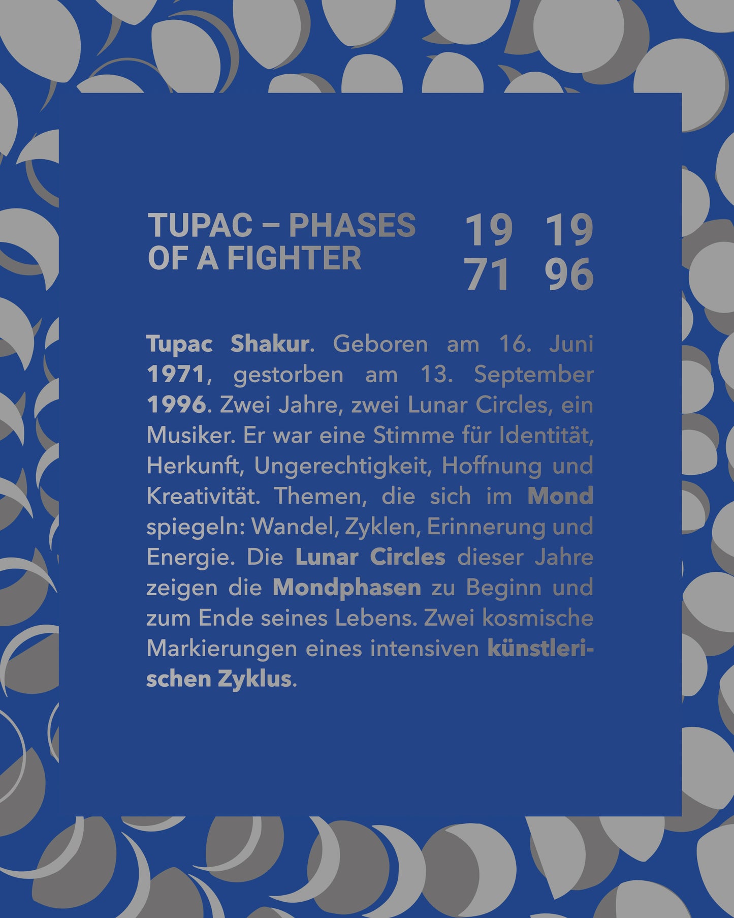 Moon Codes Tupac Art Print - Phases of a Fighter