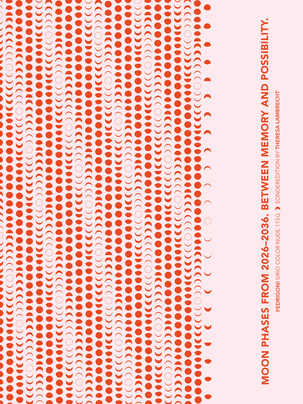 A2 Moon Code Poster mit Mondphasen 2026 bis 2036 · Limitierter Kunstdruck auf Fedrigoni Papier · Theresa Lambrecht Visionäre Edition