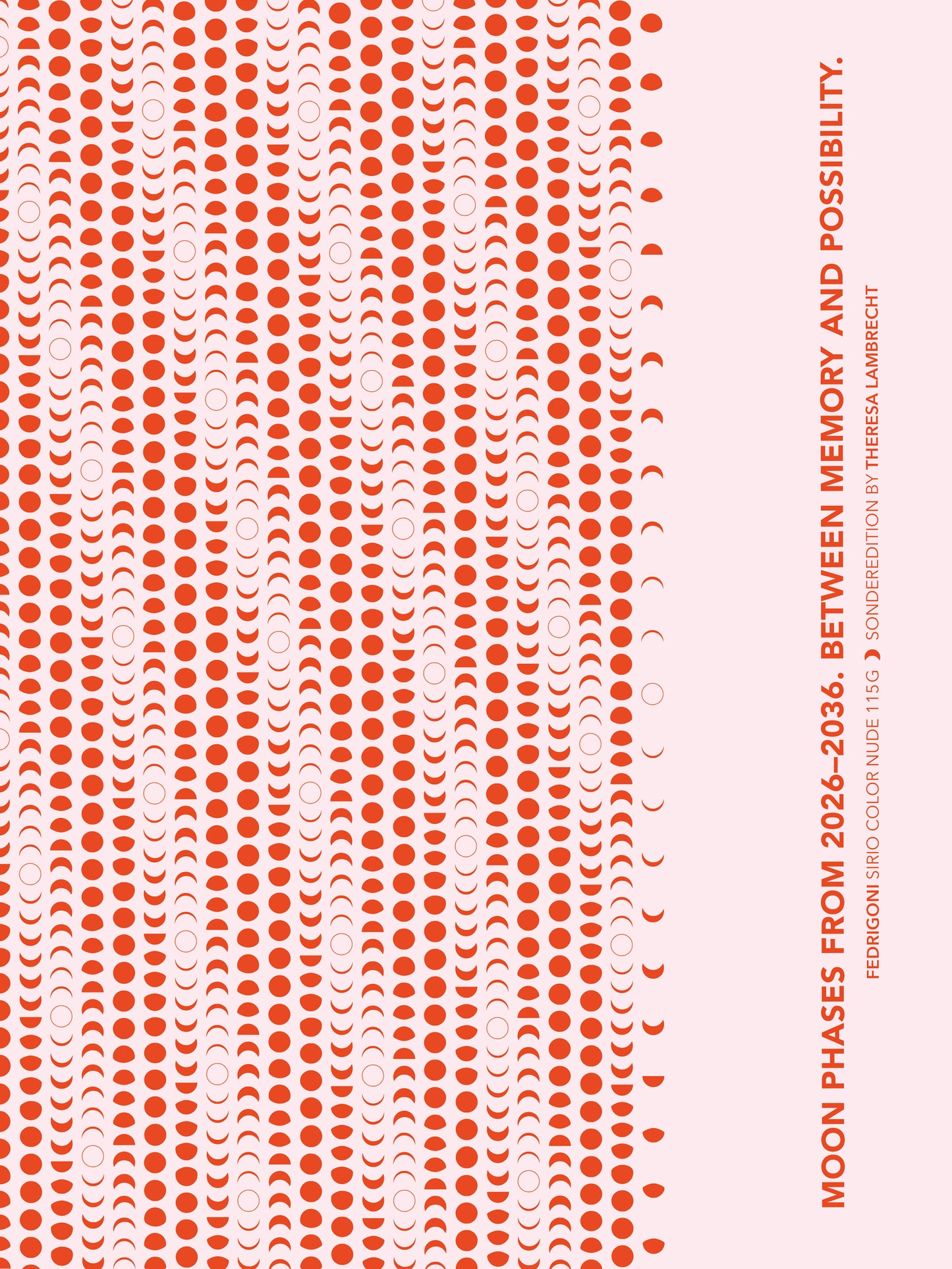 A2 Moon Code Poster mit Mondphasen 2026 bis 2036 · Limitierter Kunstdruck auf Fedrigoni Papier · Theresa Lambrecht Visionäre Edition