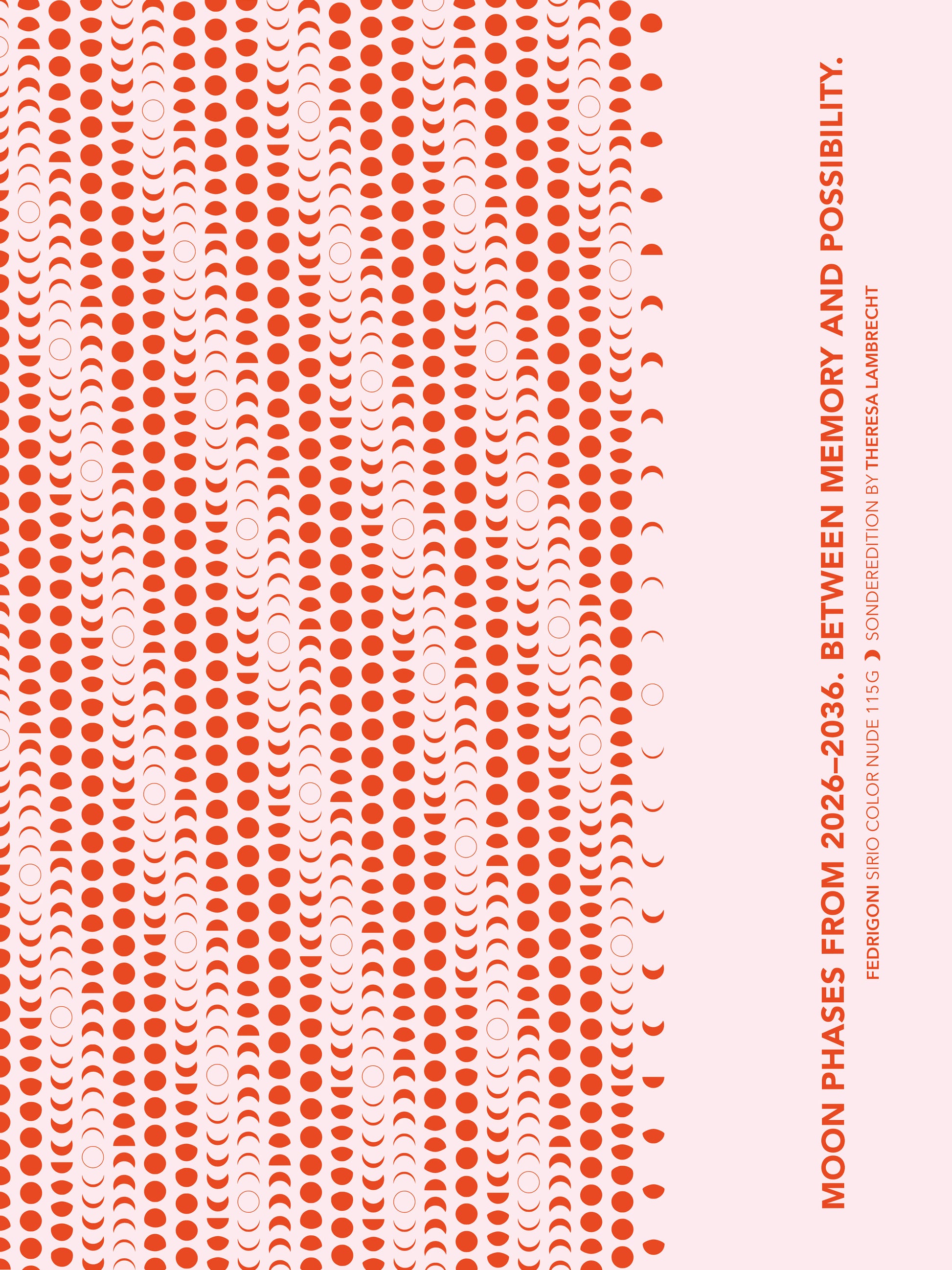 A2 Moon Code Poster mit Mondphasen 2026 bis 2036 · Limitierter Kunstdruck auf Fedrigoni Papier · Theresa Lambrecht Visionäre Edition