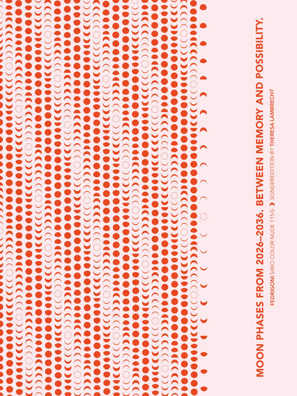 A2 Moon Code Poster mit Mondphasen 2026 bis 2036 · Limitierter Kunstdruck auf Fedrigoni Papier · Theresa Lambrecht Visionäre Edition