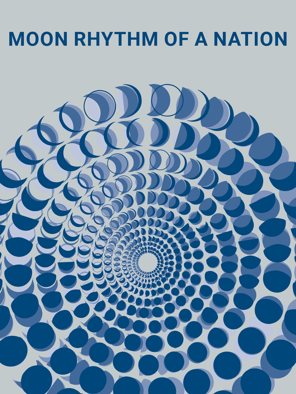 Mondphasen Poster der Fußball WM Jahre 1954 1974 1990 2014. Moon Rhythm of a Nation von Theresa Lambrecht. Limitierte Kunst auf Künstlerpapier.