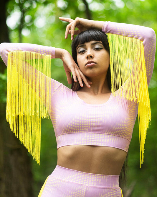 Lunar Circles Fashion – Bodysuit, Bikini, Scarfs, Leggings, Shorts oder Top mit einzigartigem Moon Phases Pattern, inspiriert von echten Mondjahren