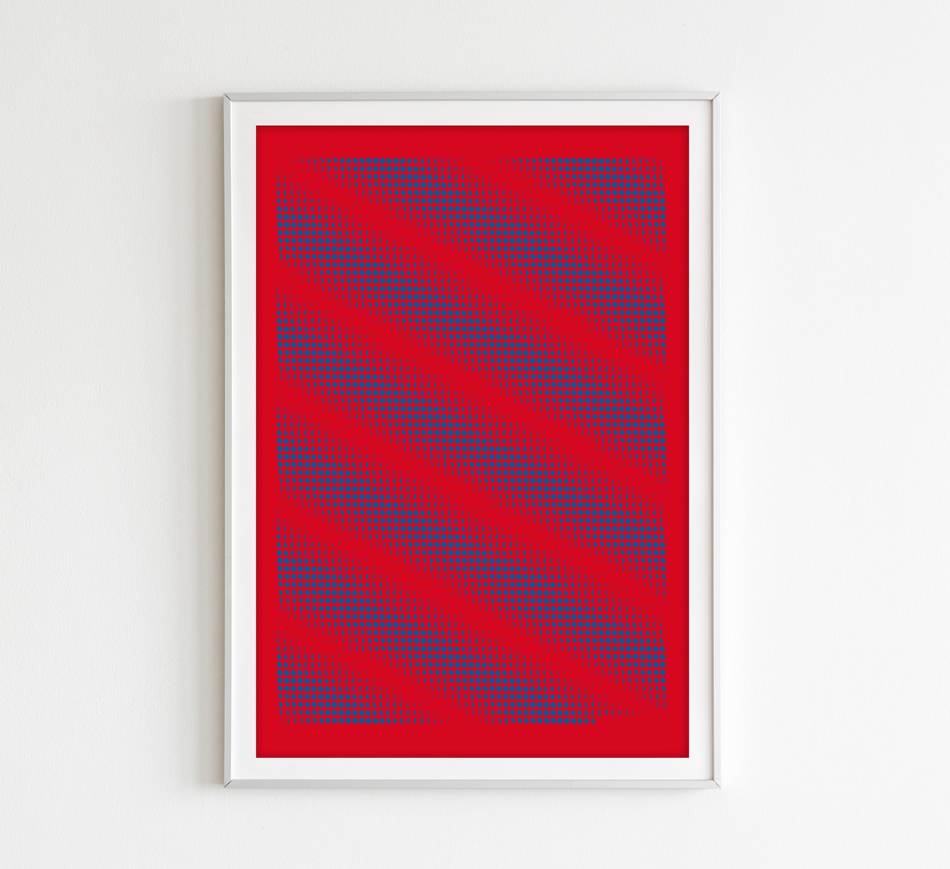 3650 Moons Limitierte Edition – Siebdruck Mondkunst in Rot von Theresa Lambrecht, kosmisches Muster auf 50x70 cm Papier.